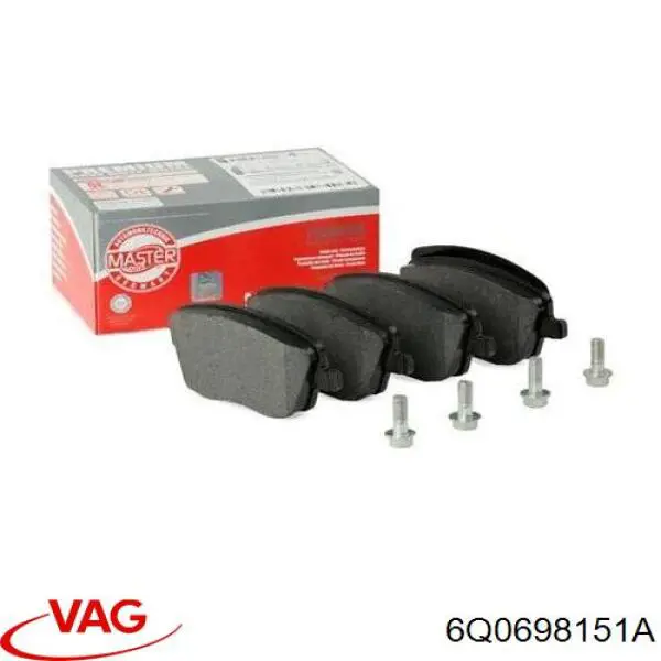 Купити 6Q0698151A VAG Колодки гальмівні передні, дискові
