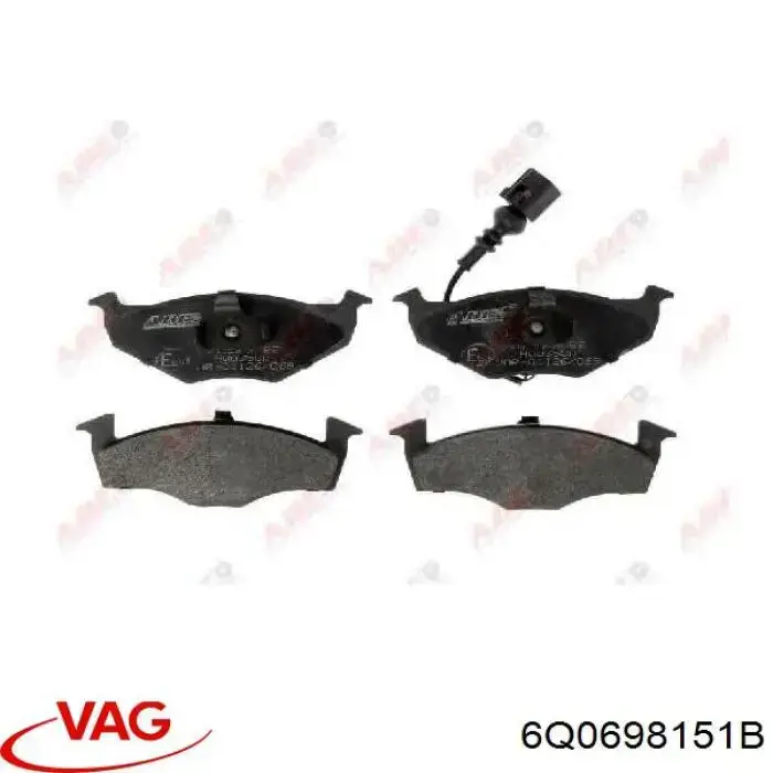 Гальмівні колодки VAG 6Q0698151B ціна, від 25.58 USD