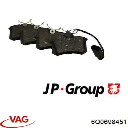 Купити 6Q0698451 VAG Задні колодки