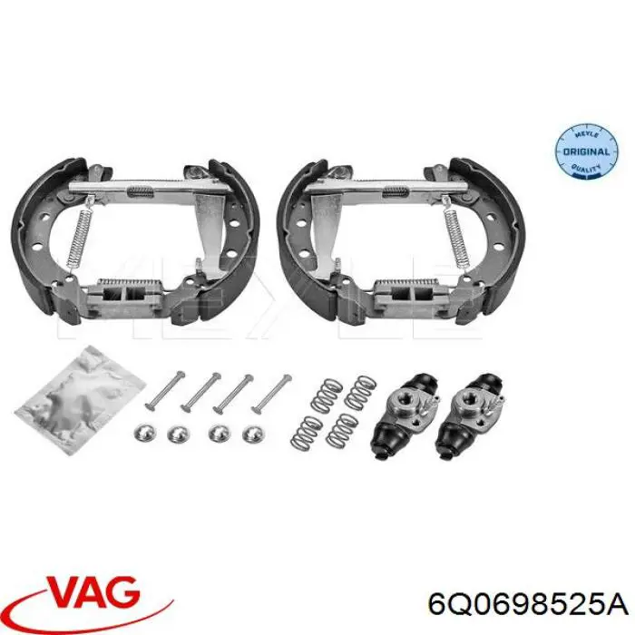 Гальма робочі задні ножні і гальмівні барабани VAG 6Q0698525A