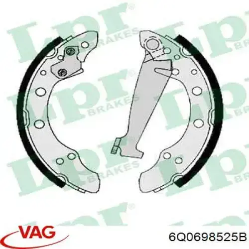 Купити 6Q0698525B VAG Колодки гальмові задні, барабанні