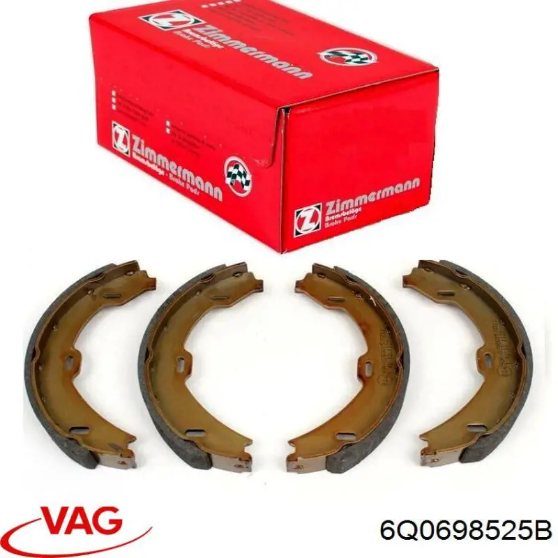 Купити 6Q0698525B VAG Колодки гальмові задні, барабанні