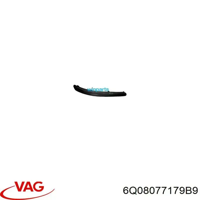 Купити 6Q08077179B9 VAG Молдинг переднього бампера, лівий