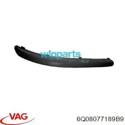 Купити 6Q08077189B9 VAG Молдинг переднього бампера, правий