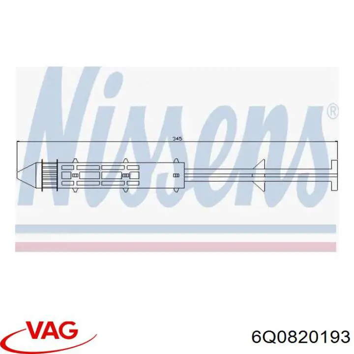 Ресивер-осушувач кондиціонера VAG 6Q0820193 ціна, від 19.63 USD