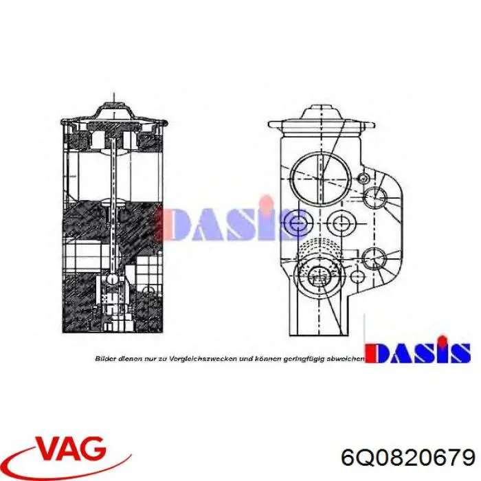 Клапан TRV, кондиціонера 6Q0820679 VAG