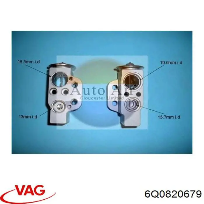 Клапан TRV, кондиціонера VAG 6Q0820679 ціна, від 17.78 USD