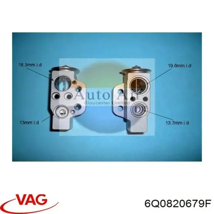 6Q0820679F VAG клапан trv, кондиціонера