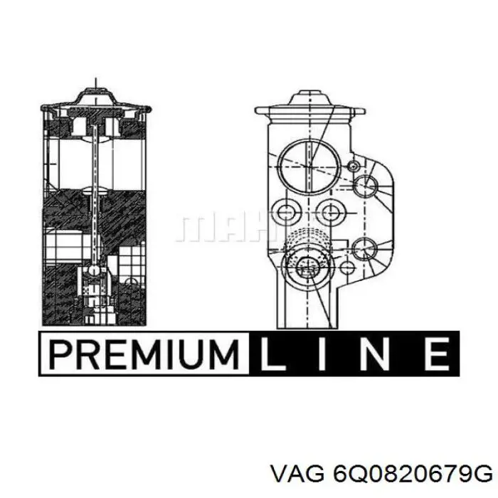 Клапан TRV, кондиціонера 6Q0820679G VAG