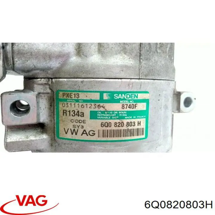 6Q0820803H VAG Компресор холодоагенту