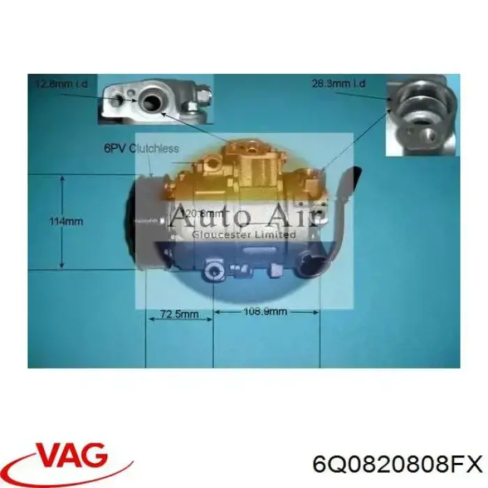Купити 6Q0820808FX VAG Компресор кліматичної установки