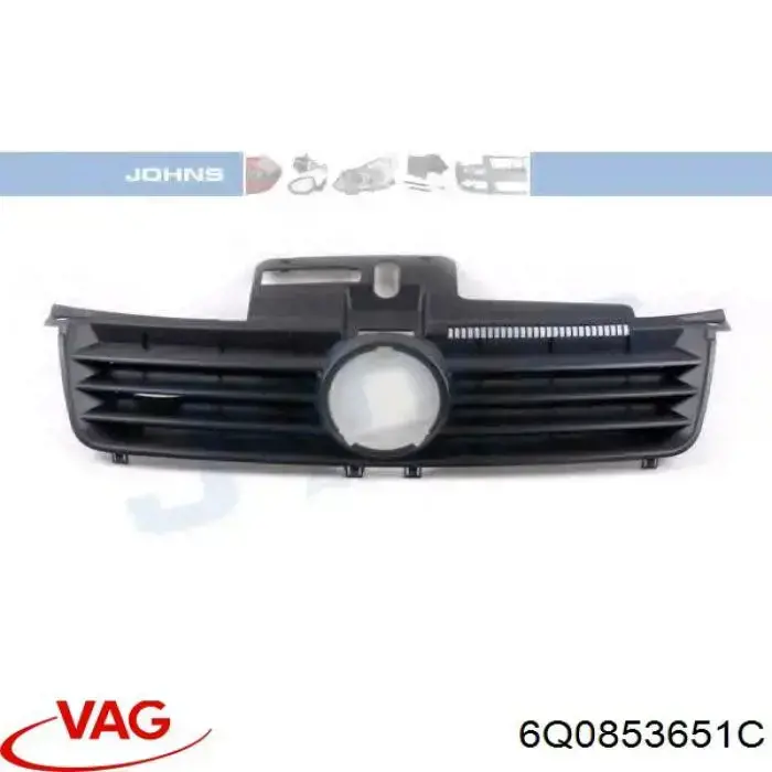 Решітка радіатора 6Q0853651C VAG