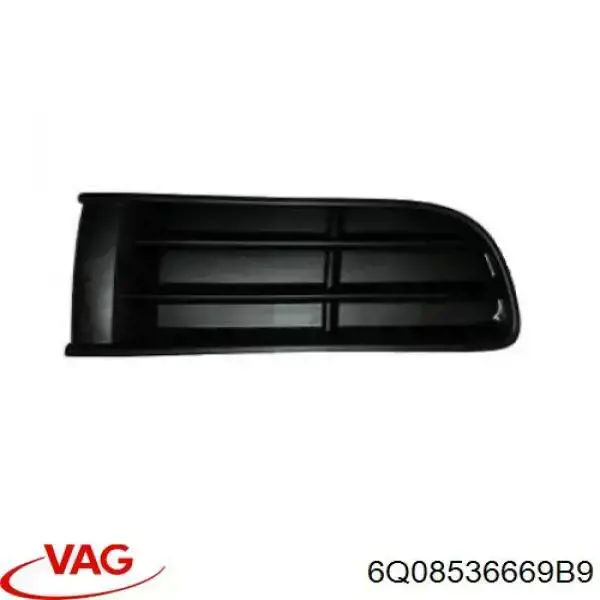 Решітка переднього бампера, права VAG 6Q08536669B9 ціна, від 5.52 USD