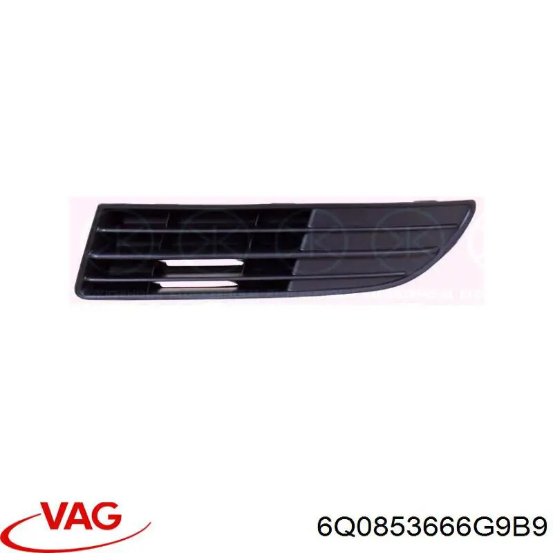 Купити 6Q0853666G VAG Решітка переднього бампера, права
