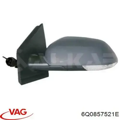 Скло дзеркала заднього виду, лівого VAG 6Q0857521E