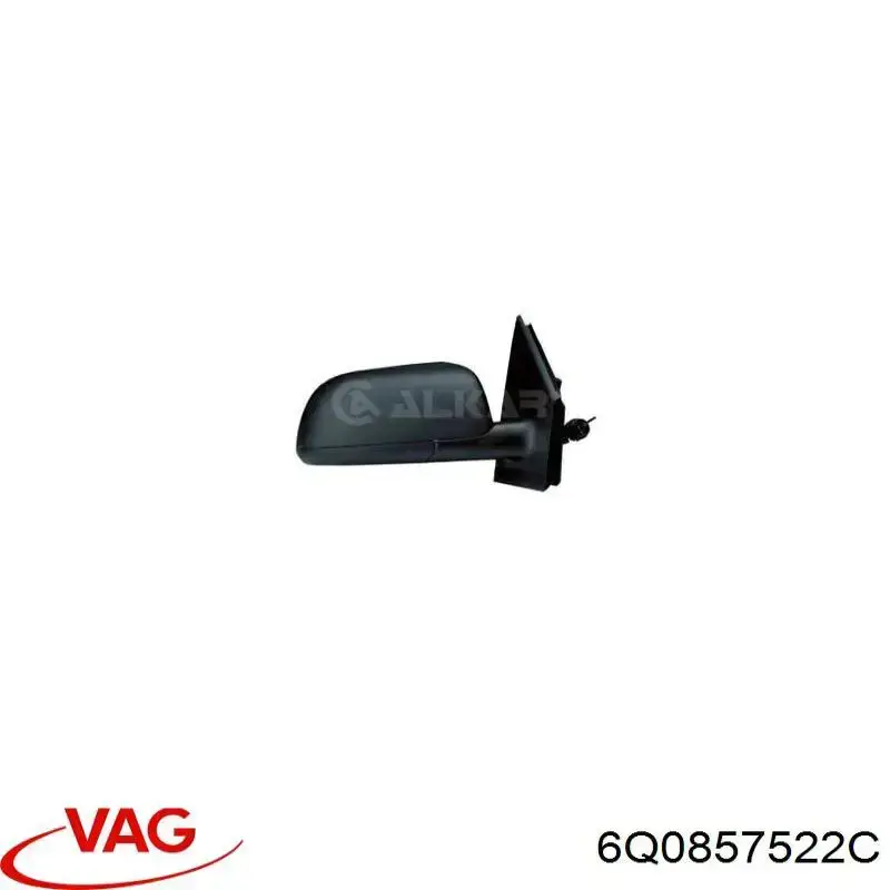 Купити 6Q0857522C VAG Скло дзеркала заднього виду, правого
