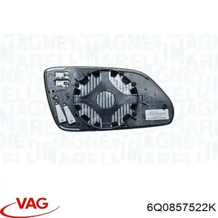 Скло дзеркала заднього виду, правого VAG 6Q0857522K ціна, від 6.88 USD