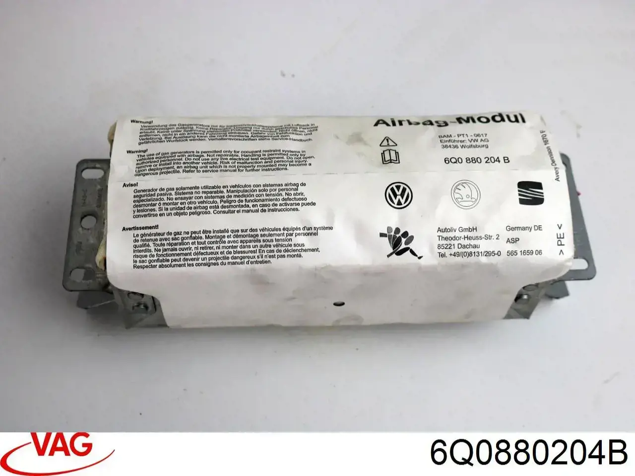 Купити 6Q0880204B VAG Установка подушки безпеки пасажира