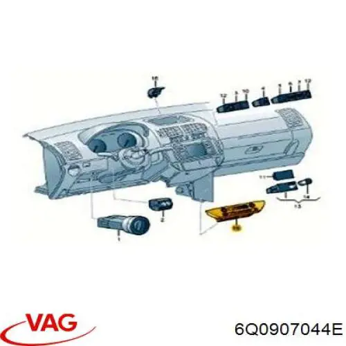 Купити 6Q0907044B VAG Блок управління пічкою
