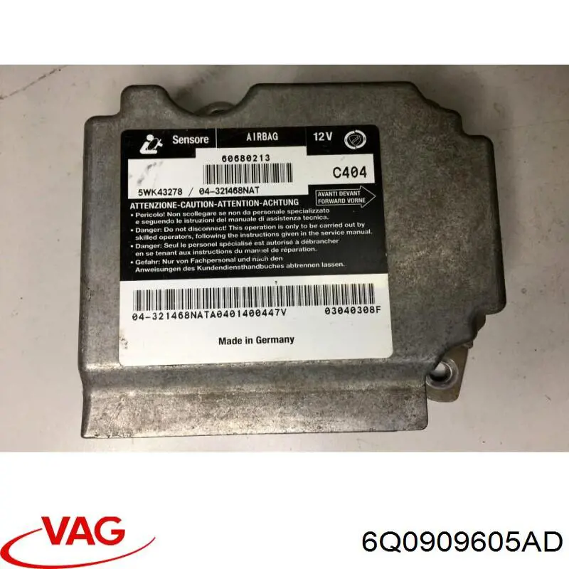 6Q0909605AD VAG Модуль-процесор управління подушки безпеки