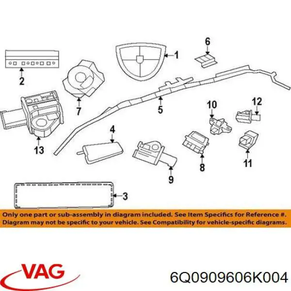  VAG 6Q0909606K004 ціна, від 419.12 USD