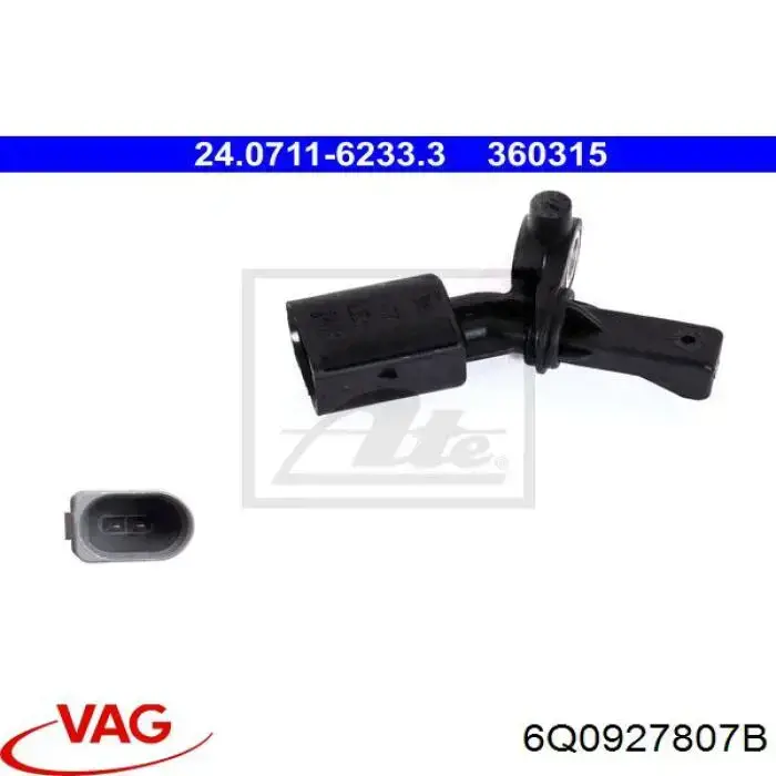 Датчик АБС задній лівий VAG 6Q0927807B ціна, від 11.55 USD