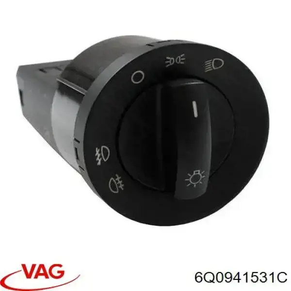 Купити 6Q0941531C VAG Перемикач світла фар, на "торпеді"