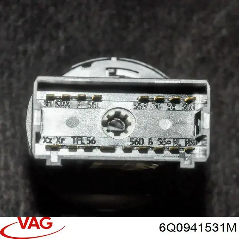 Перемикач світла фар, на "торпеді" 6Q0941531M VAG