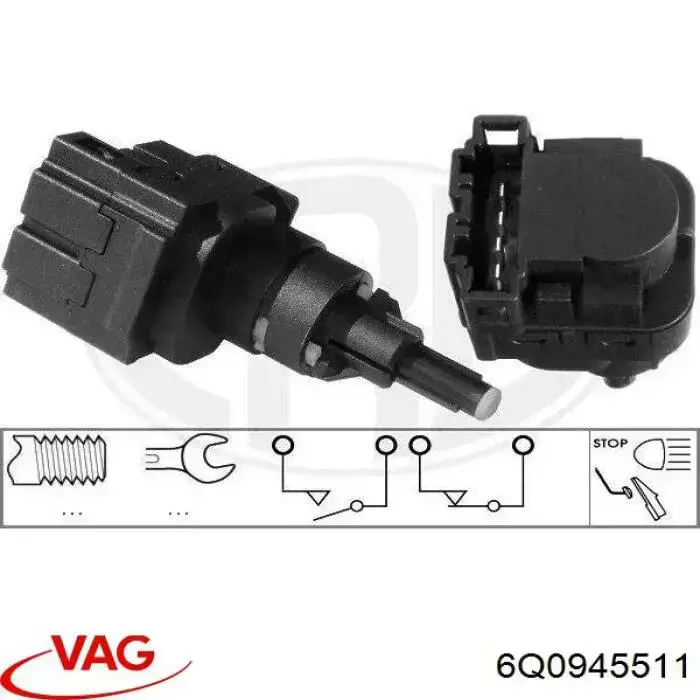 Кнопка стоп-сигналу VAG 6Q0945511 ціна, від 11.85 USD