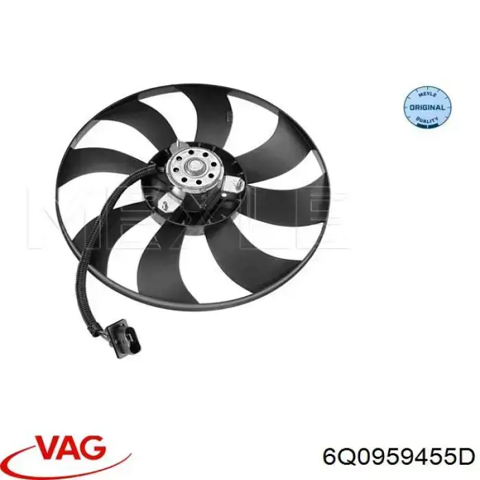 Вентилятор радіатора VAG 6Q0959455D ціна, від 48.35 USD