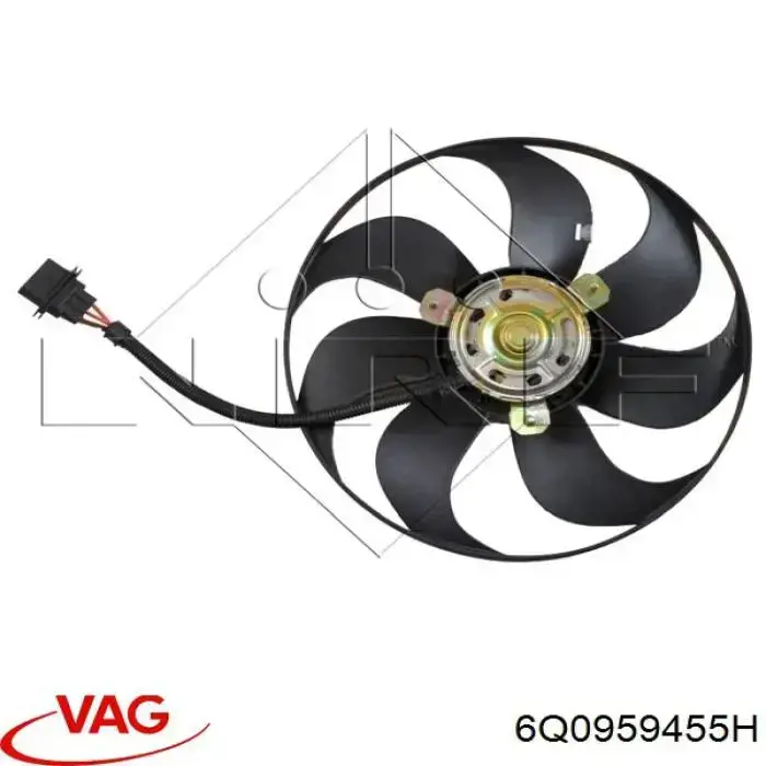 Купити 6Q0959455H VAG Електровентилятор охолодження в зборі (двигун + крильчатка)