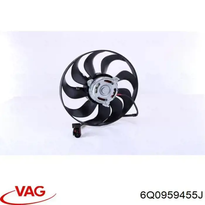 6Q0959455J VAG електровентилятор охолодження в зборі (двигун + крильчатка)