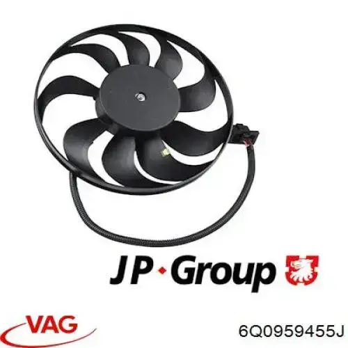Купити 6Q0959455J VAG Електровентилятор охолодження в зборі (двигун + крильчатка)