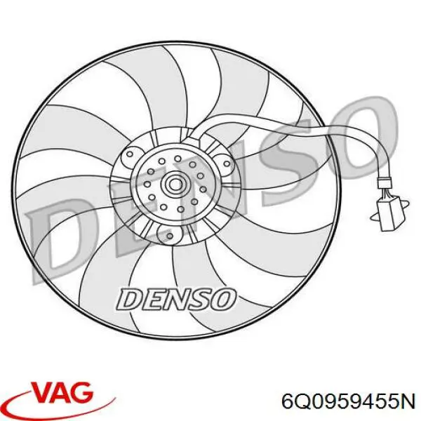 Вентилятор радіатора VAG 6Q0959455N ціна, від 47.37 USD