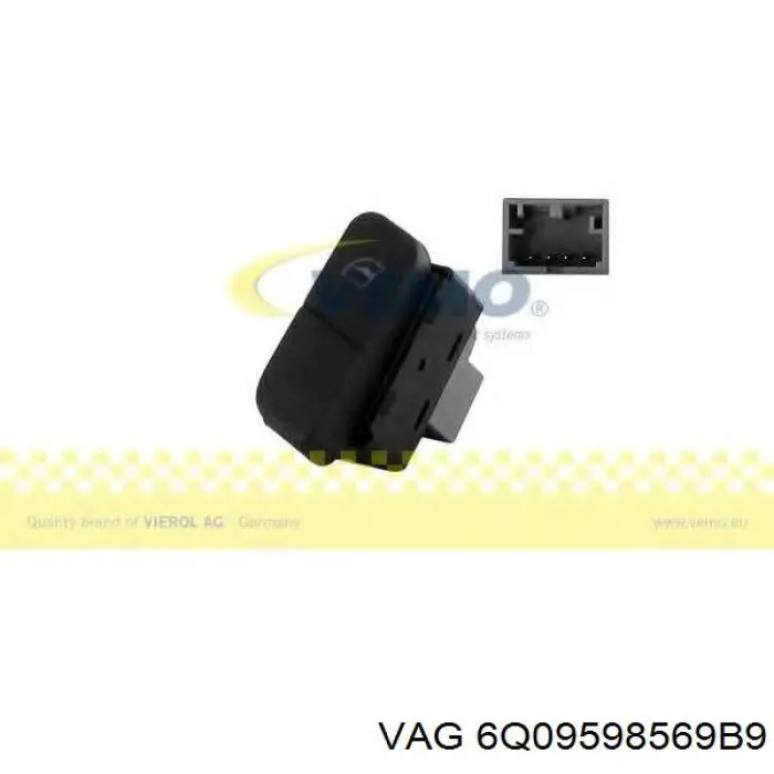 Кнопка вмикання двигуна склопідіймача задня VAG 6Q09598569B9 ціна, від 4.18 USD