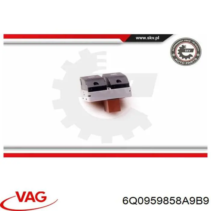 6Q0959858A01C VAG Кнопки переднього лівого склопід'ємника