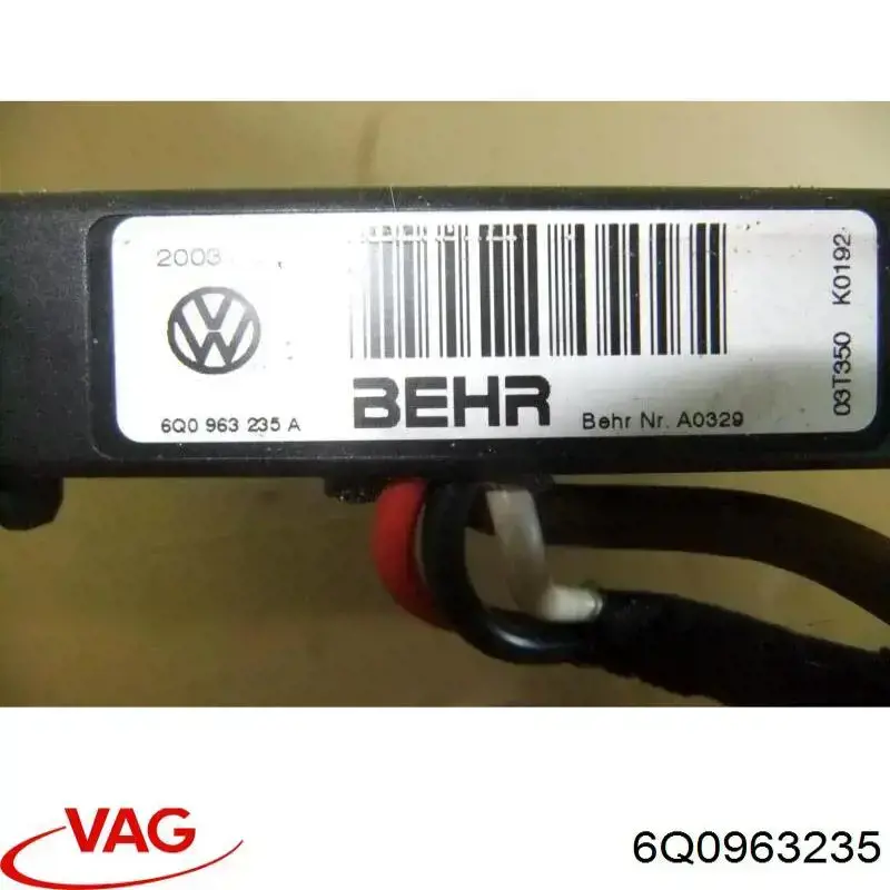 Електропідігрівач повітря системи опалення салону VAG 6Q0963235 ціна, від 16.47 USD