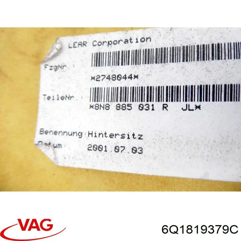  VAG 6Q1819379C