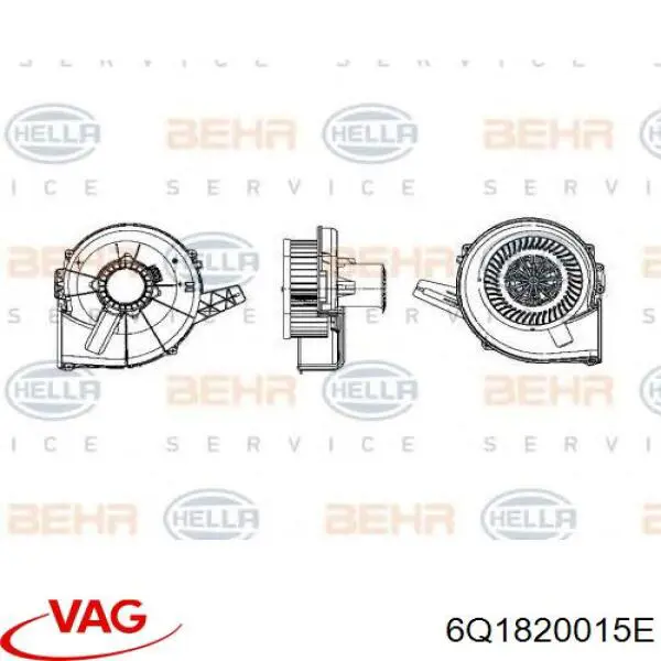 Вентилятора пічки 6Q1820015E VAG