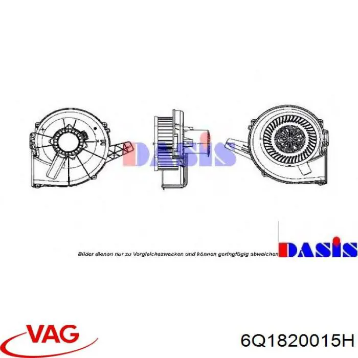 Вентилятора пічки 6Q1820015H VAG