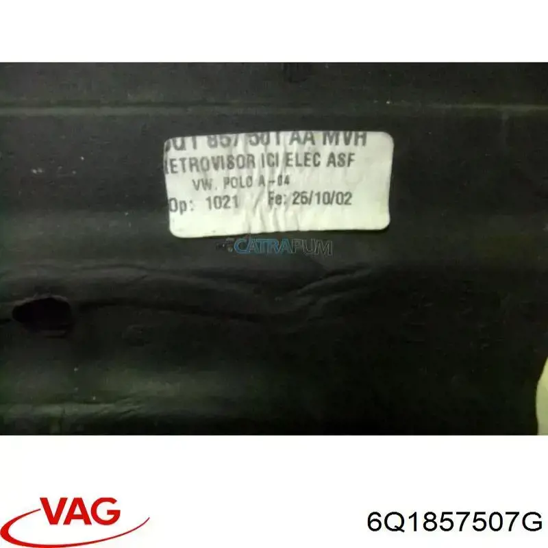 6Q1857507G VAG Дзеркало заднього виду, ліве