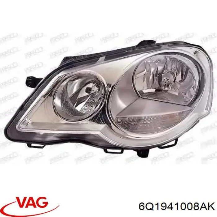 Купити 6Q1941008AK VAG Права блок фара