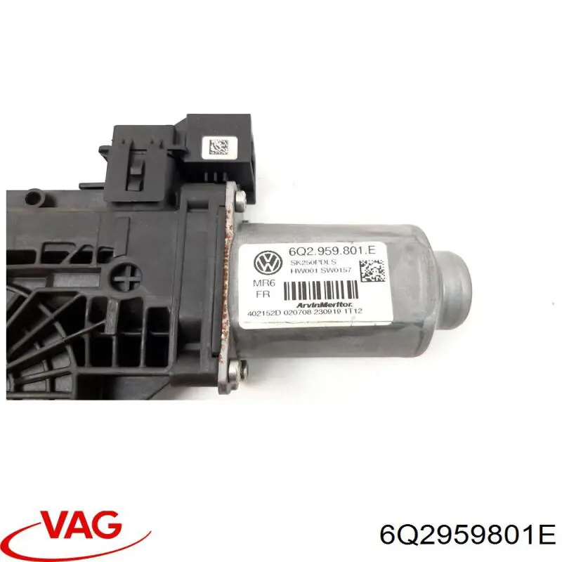 Купити 6Q2959801E VAG Двигун склопідіймача двері передньої, правої
