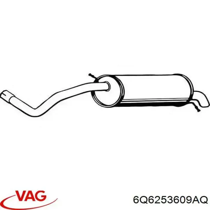 Купити 6Q6253609AQ VAG Вихлоп