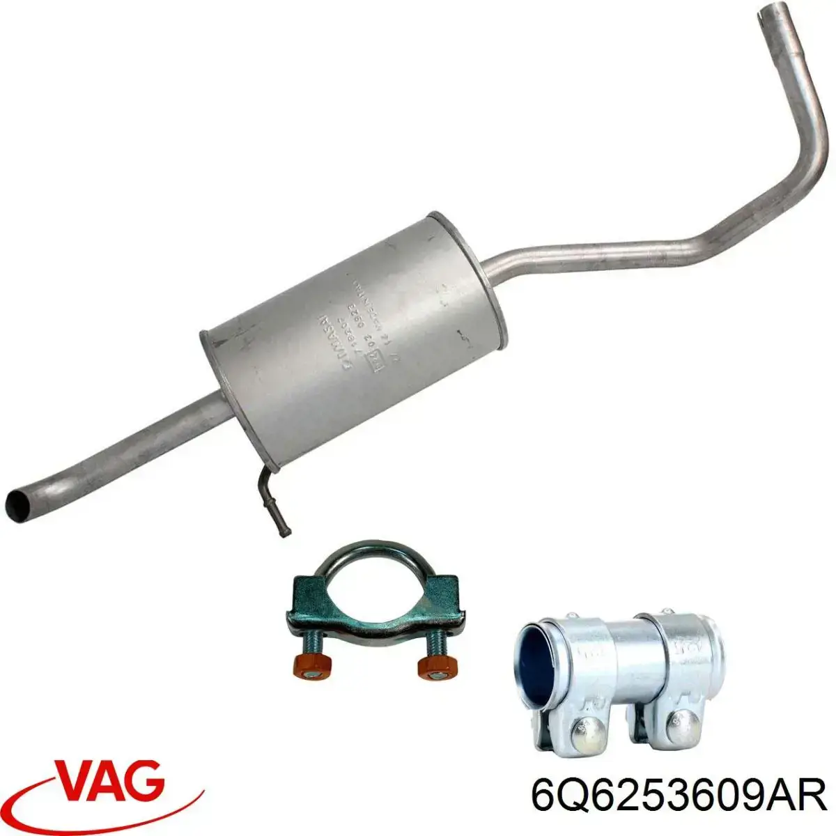 Глушник, задня частина 6Q6253609AR VAG