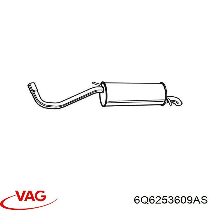 Вихлопна труба VAG 6Q6253609AS ціна, від 73.64 USD