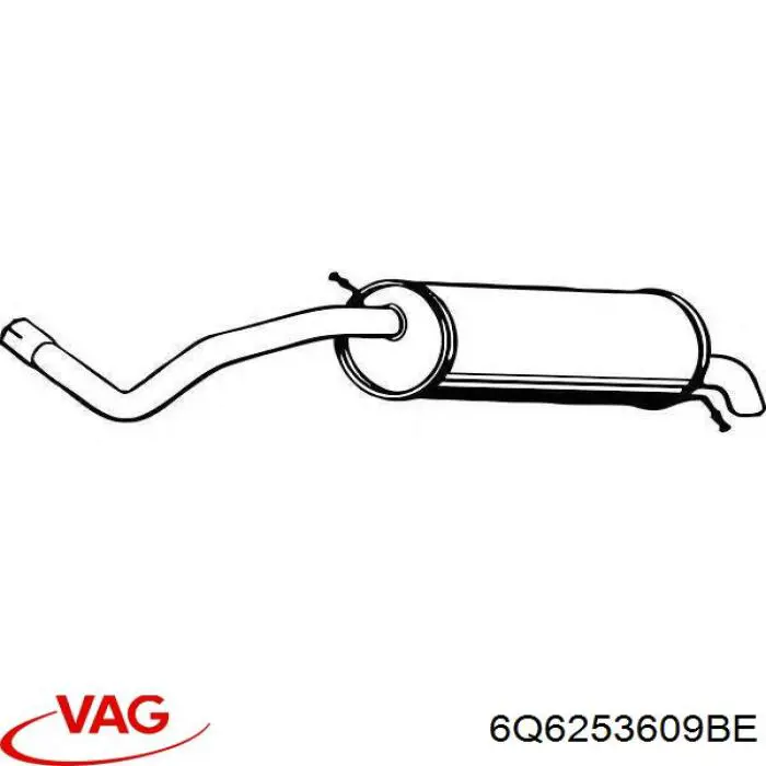 Вихлопна труба VAG 6Q6253609BE ціна, від 44.02 USD