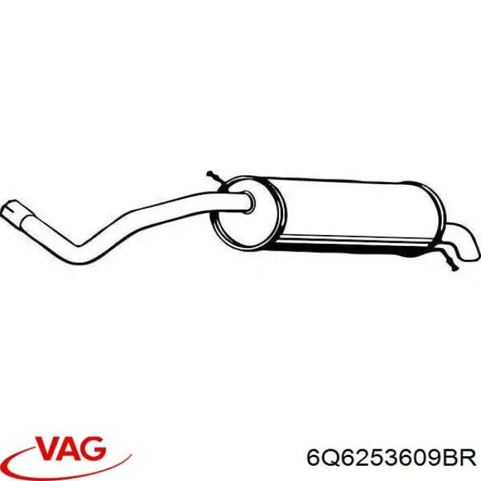 Купити 6Q6253609BR VAG Вихлоп