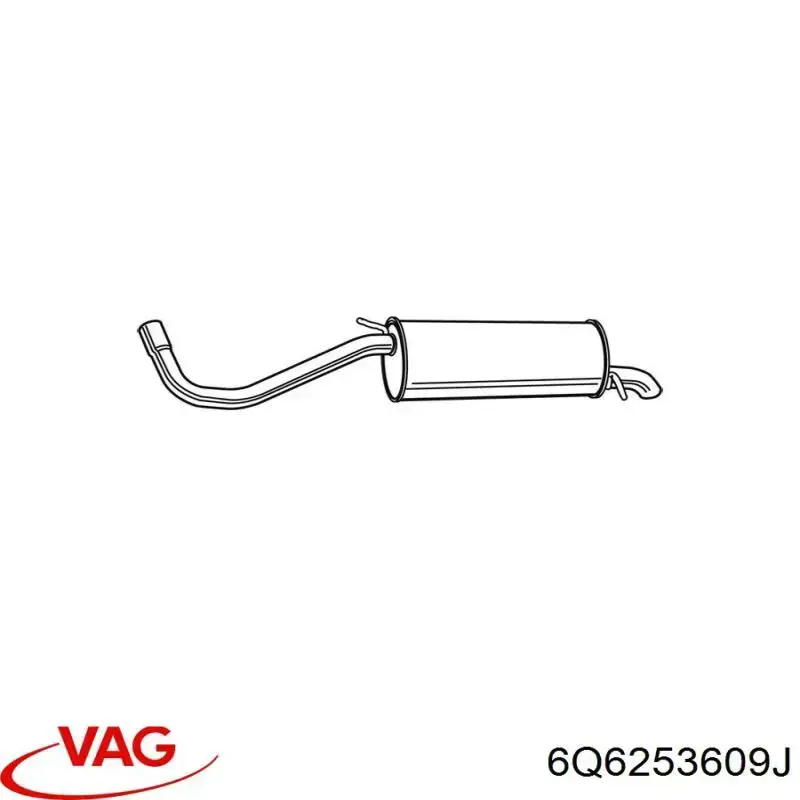 Вихлопна труба VAG 6Q6253609CE ціна, від 2442.53 UAH