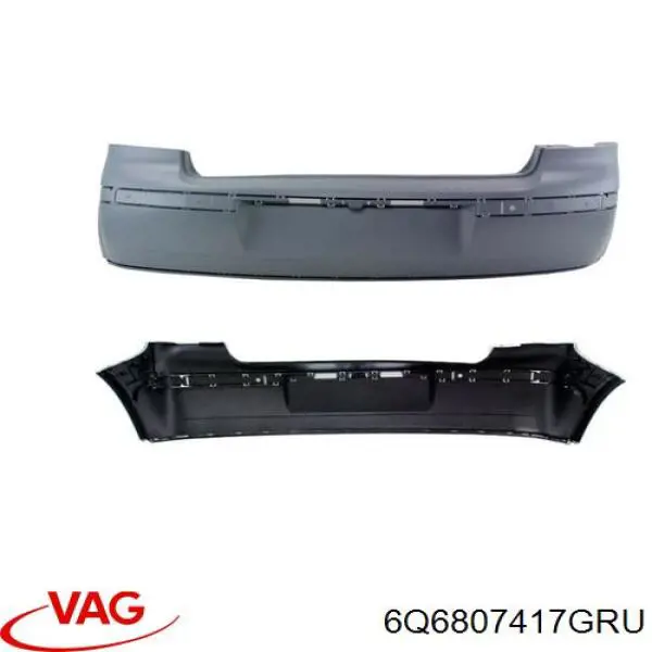 Кожух бампера заднього VAG 6Q6807417GRU ціна, від 63.33 USD